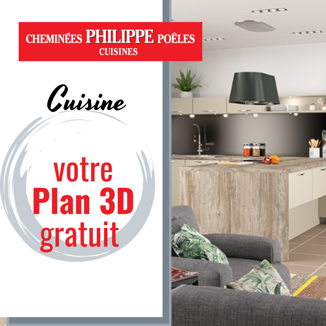 Plan 3D gratuit cuisines Philippe Orléans